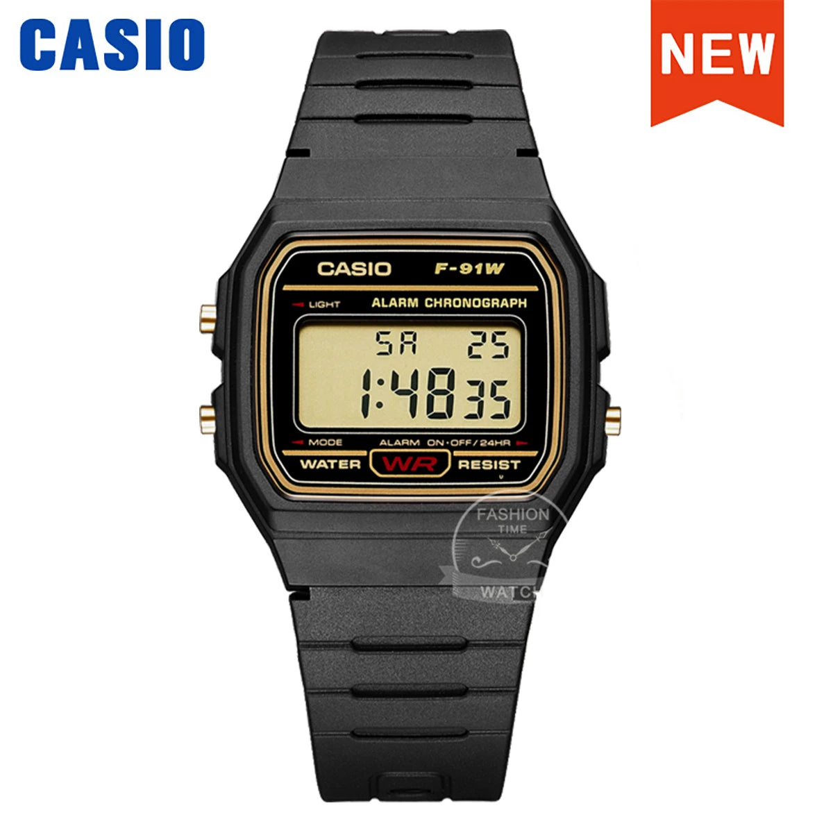 Reloj Casio F-91WG Retro Dorado - Clásico Digital Cuadrado