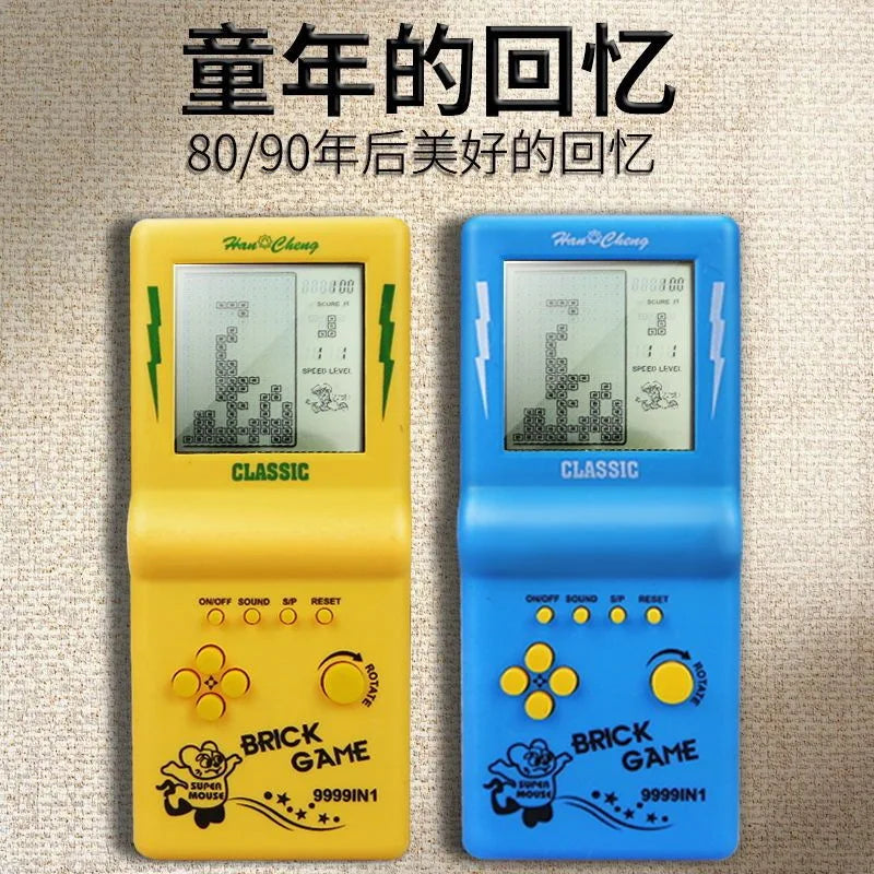 Retro Classic Tetris Handheld Game Console, Nostalgic 80s 90s Electronic Game Toy