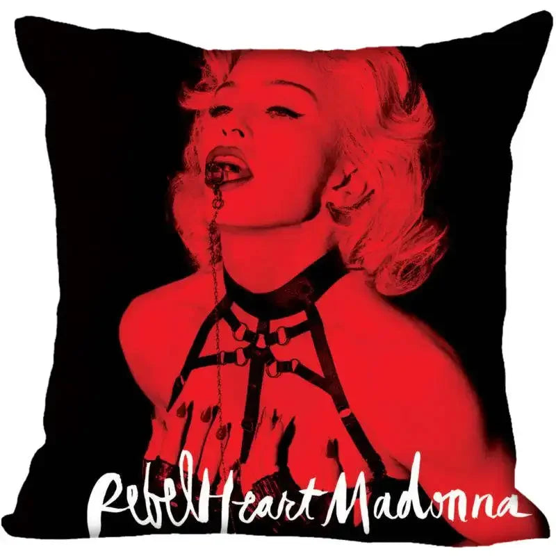 Funda de Almohada Decorativa Madonna - Pop Star Retro 80s