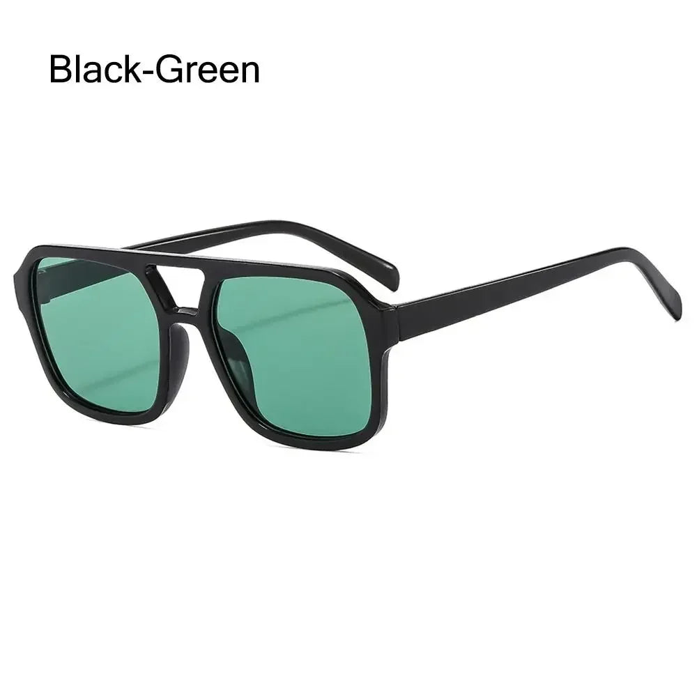 Gafas de Sol Cuadradas Aviador Retro 70s - Marco Grande Estilo Vintage