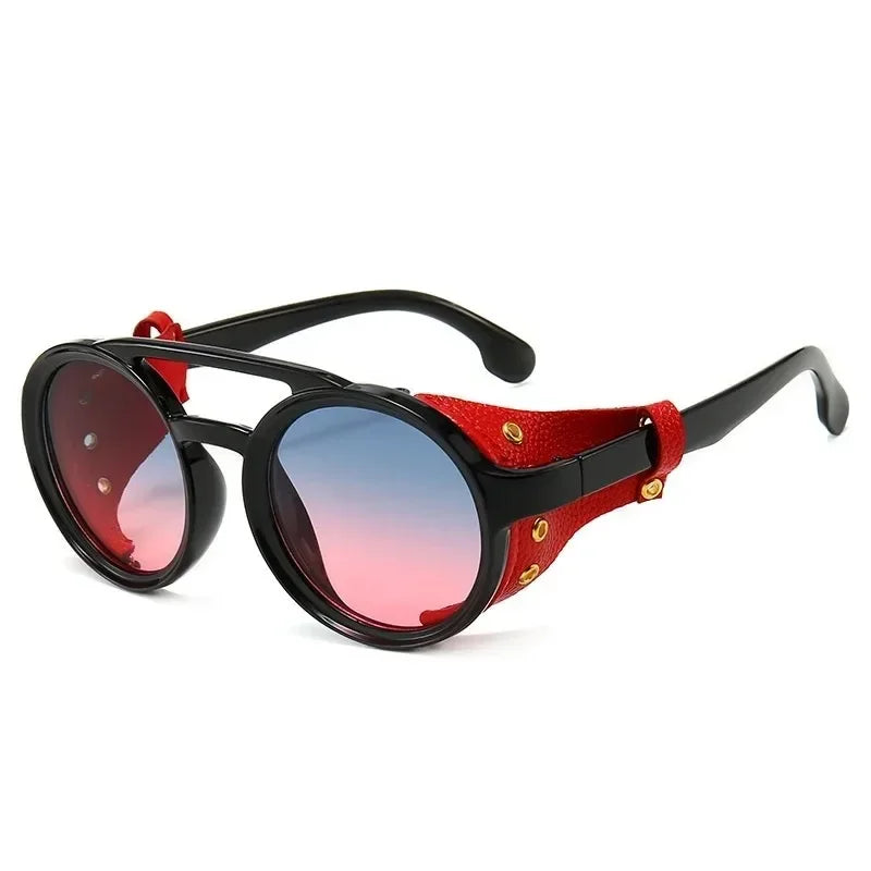 Gafas de Sol Steampunk con Protección Lateral Cuero - UV400 Retro