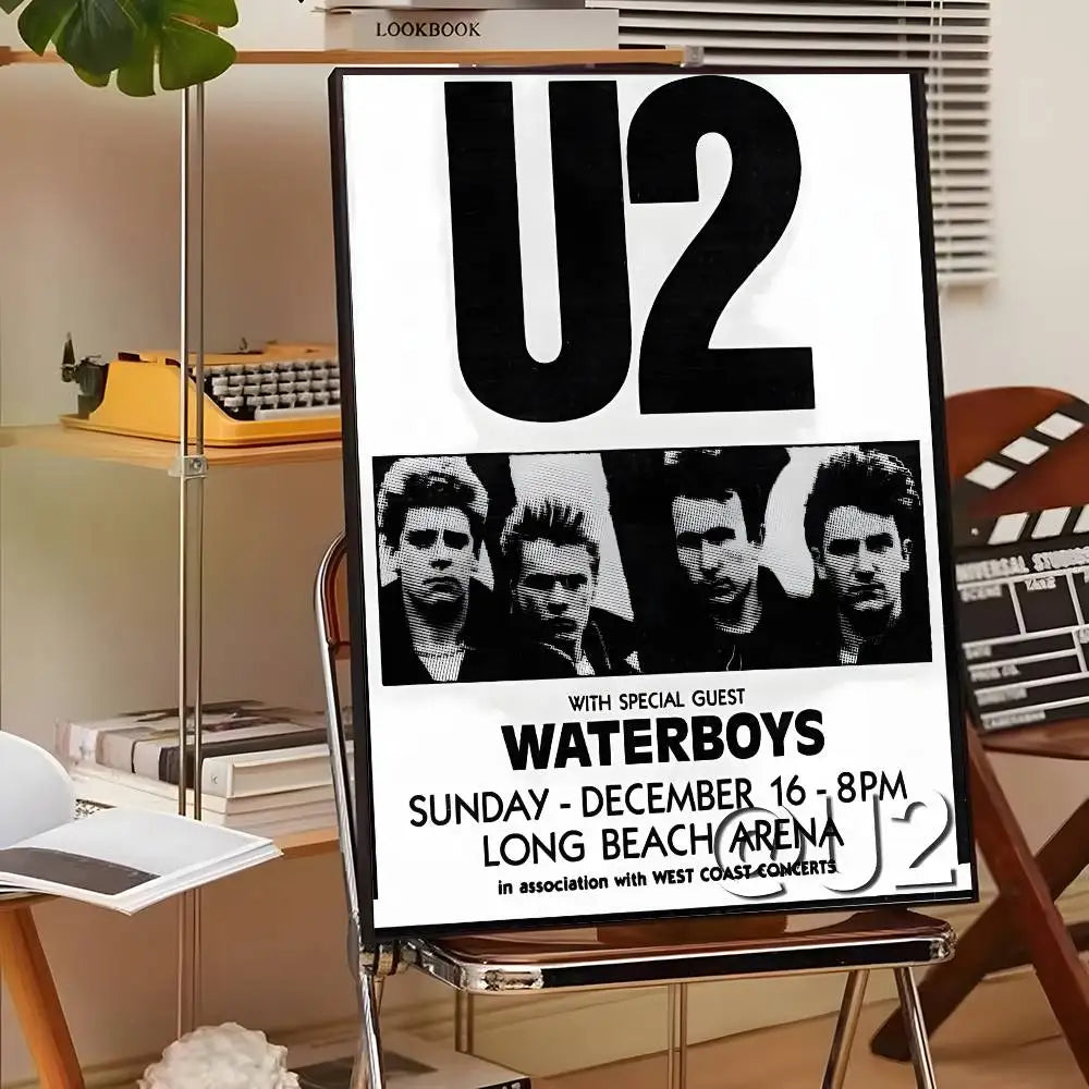 Póster Artístico U2 - Cuadro Canvas Rock Band Retro