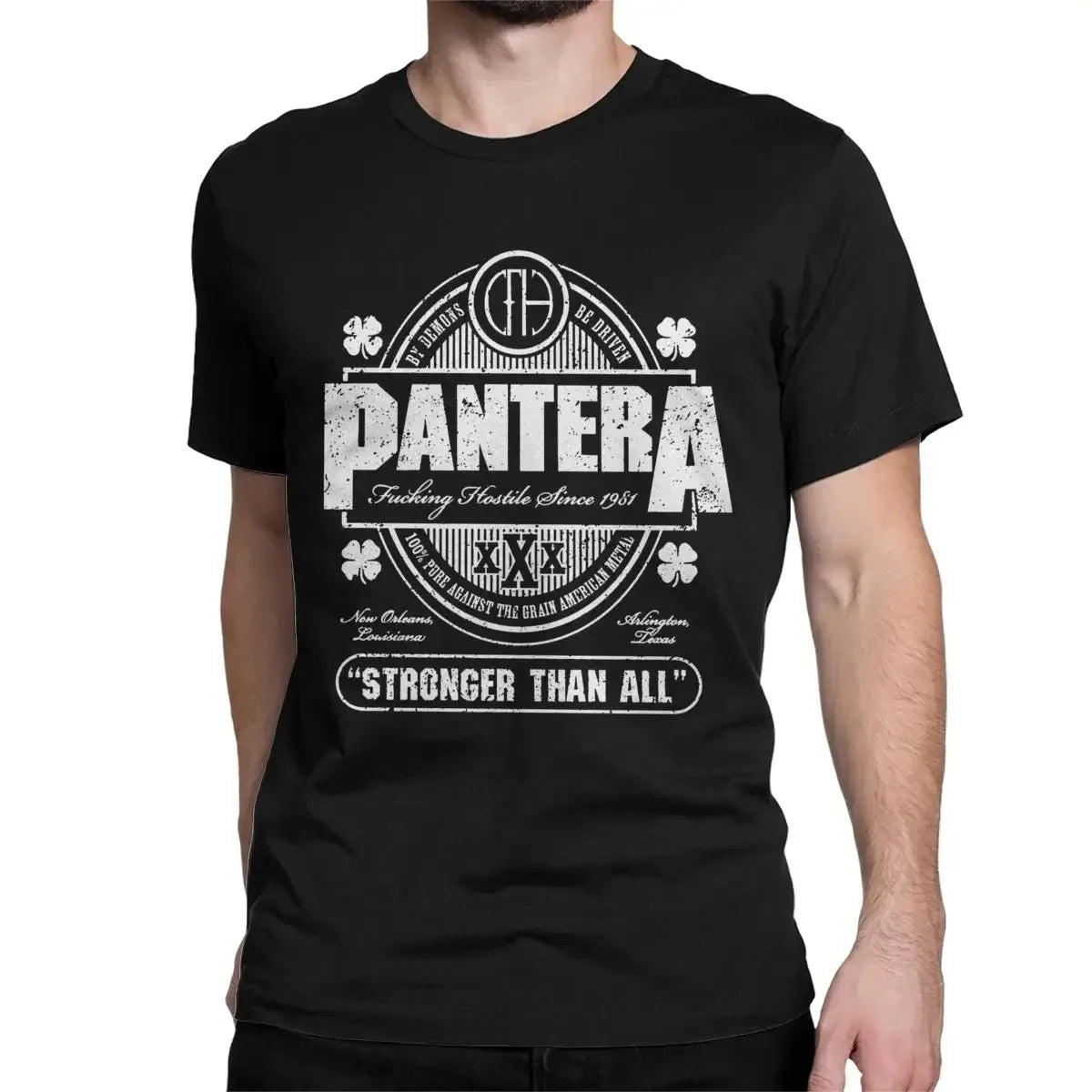Camiseta Pantera Póster - Heavy Metal Band Oversize Algodón