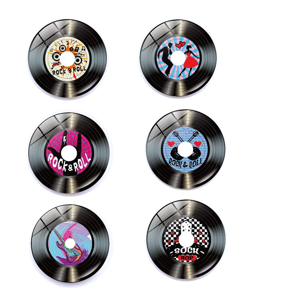 Imanes Retro de Vinilo Musical - Set x6 Decorativos