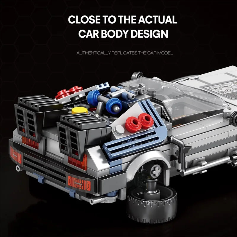Auto de Carreras Clásico 1:24 Volver al Futuro - Bloques MOC
