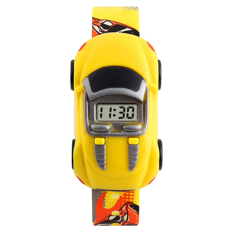 Reloj Digital Infantil LED Carrito - Estilo Retro Deportivo