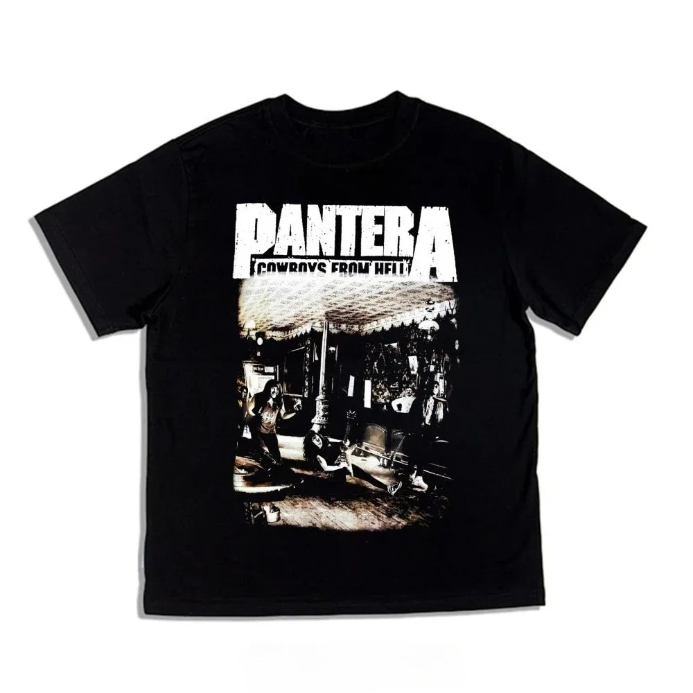 Camiseta Pantera Póster - Heavy Metal Band Oversize Algodón