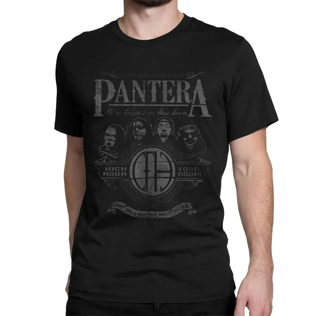 Camiseta Pantera Póster - Heavy Metal Band Oversize Algodón