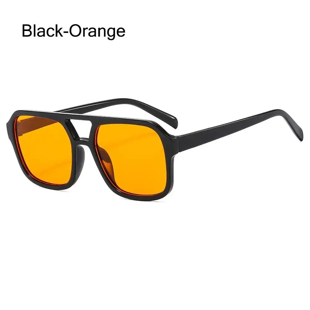 Gafas de Sol Cuadradas Aviador Retro 70s - Marco Grande Estilo Vintage