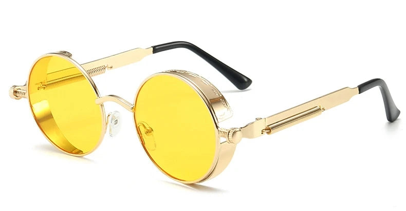 Gafas de Sol Steampunk Redondas Metal - Estilo Retro Industrial