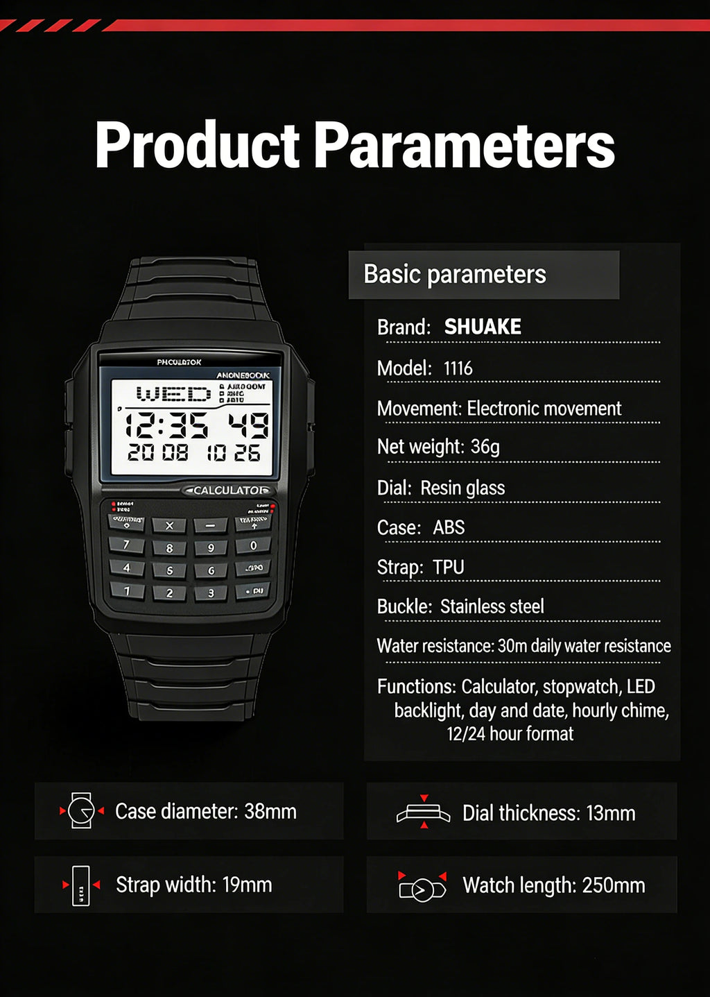 Reloj Calculadora LED Retro - Estilo Deportivo Digital