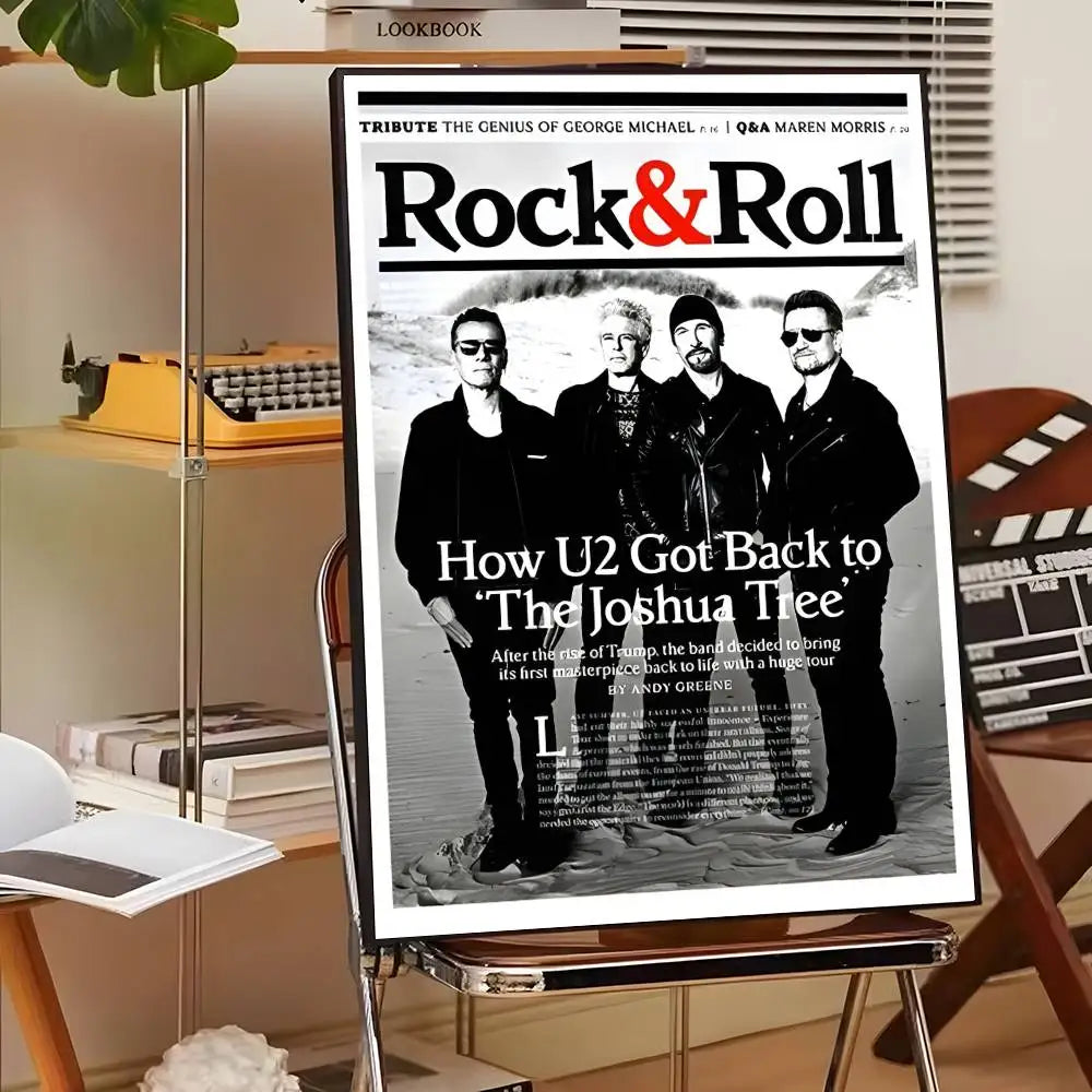 Póster Artístico U2 - Cuadro Canvas Rock Band Retro