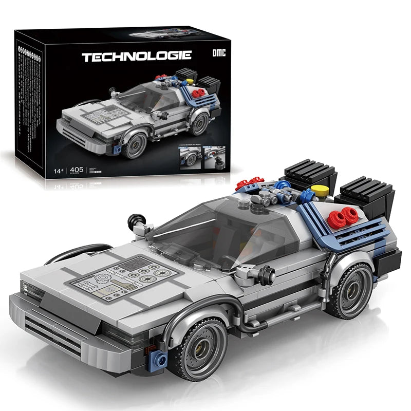 Auto de Carreras Clásico 1:24 Volver al Futuro - Bloques MOC