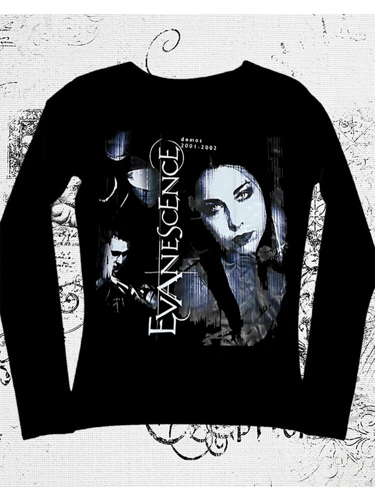 Y2k T-shir T Shirt for Women Clothing Female 90s Clothes Vintage Women's T-shirts Spring Woman Graphic Tees Y2k Top ropa mujer