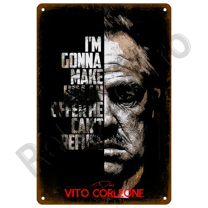 Letrero Metálico Vintage - Póster Retro de Películas Clásicas