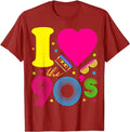 1990's 90s T-Shirt I Heart The Nineties Shirts Retro Style Cute Graphic Outfits Saying Tee Y2k Tops Aunt Mama Birthday Gifts
