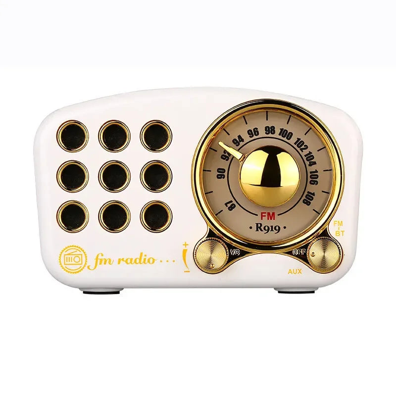 Radio Retro Bluetooth Speaker Walnut Wooden FM Radio With Old Fashioned Classic Style Support TF Card & MP3 Player Loud Volume
