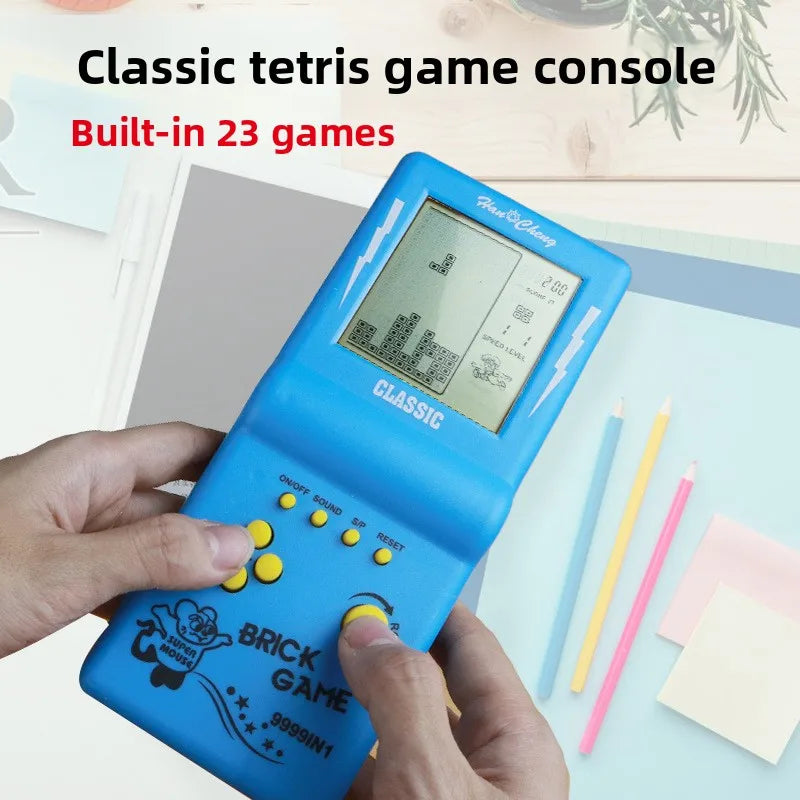 Retro Classic Tetris Handheld Game Console, Nostalgic 80s 90s Electronic Game Toy