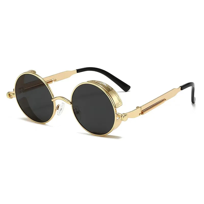 Gafas de Sol Retro Punk Redondas - Protección UV400 Estilo Vintage