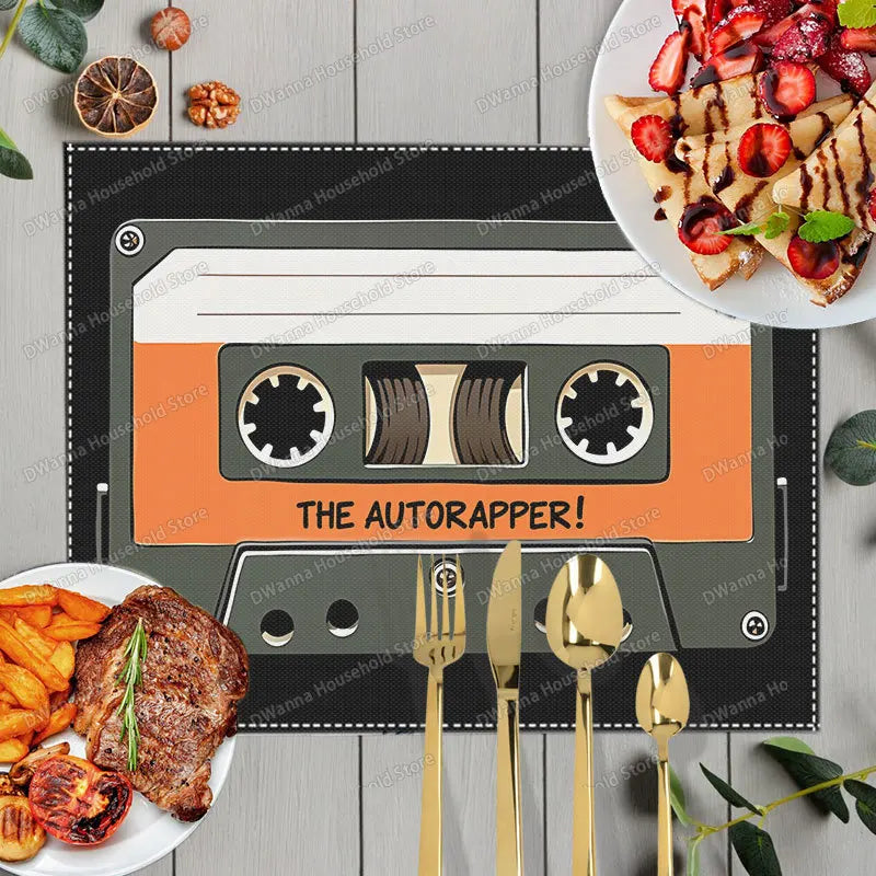 Individuales Retro Cassette - Mantel Decorativo Vintage