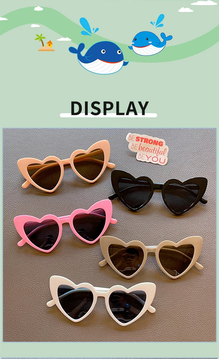 Gafas de Sol Infantiles Corazón Retro - UV400 para Niñas y Niños