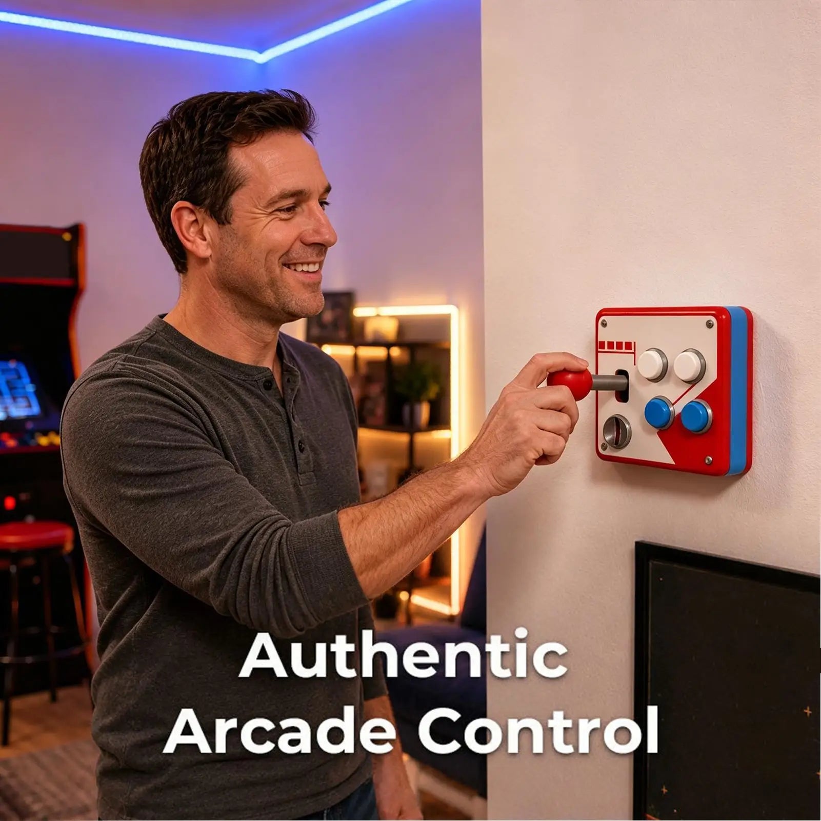 Tapa de Interruptor Arcade Retro - Decoración Gamer