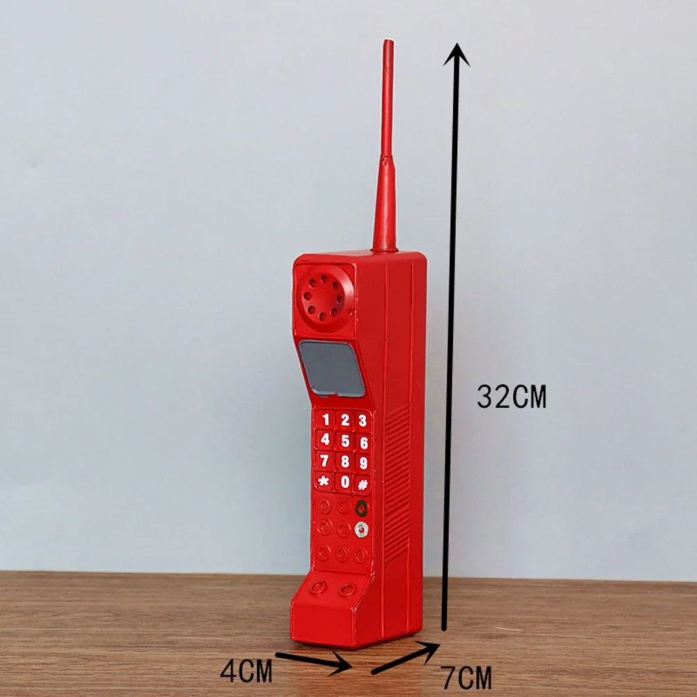 Retro Mobile Brick Phone Model 80'S 90'S Old Classic Design Telephone Model Old-Fashioned Metal Vintage