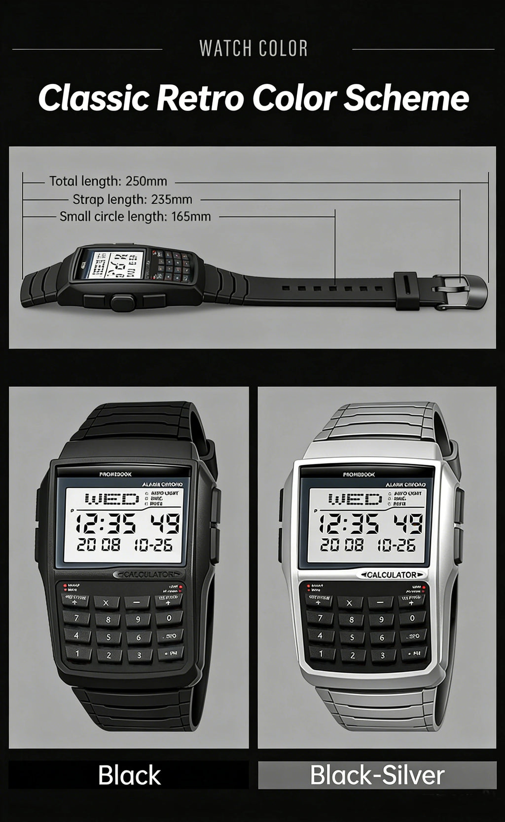 Reloj Calculadora LED Retro - Estilo Deportivo Digital