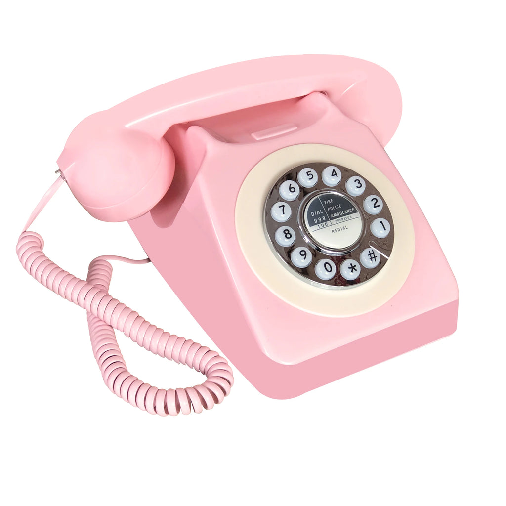 Blue Retro Telephone Corded Pretty Antique Telephone Old Fashion Landline Phones of 1960s Best European Style Telephone Gift