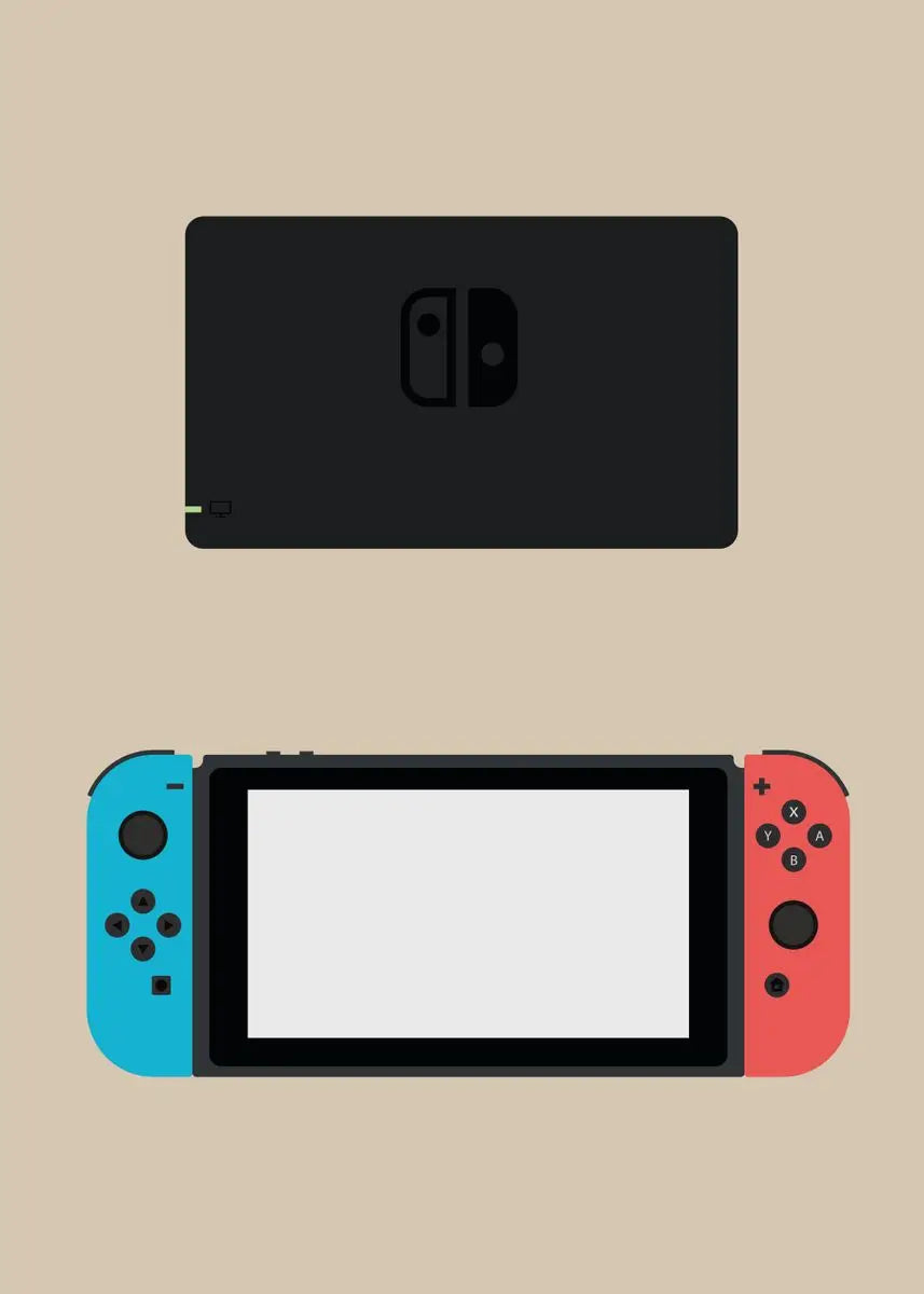 Póster Controles de Videojuegos Retro - Cuadro Decorativo Gamer