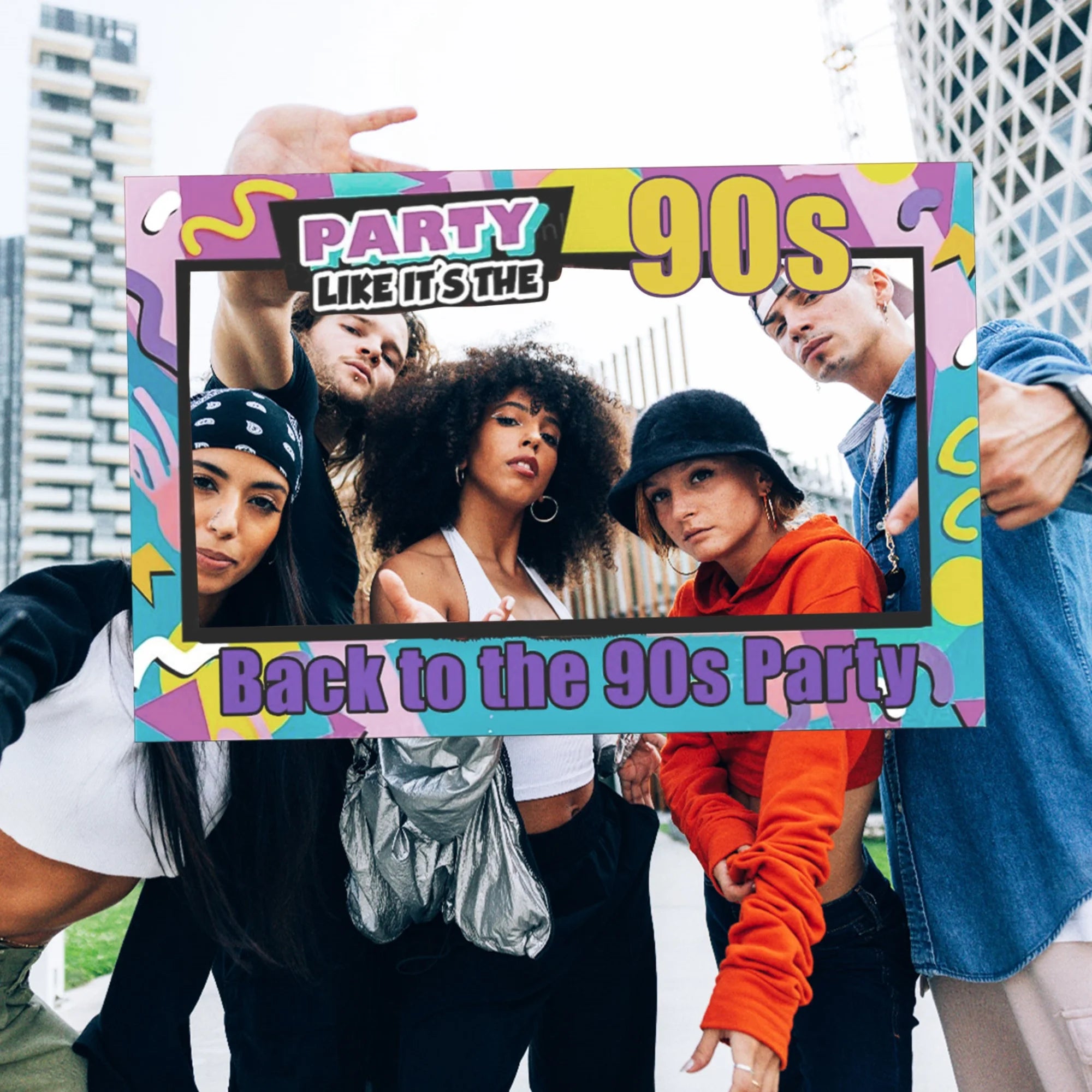 LaVenty Back to 80s90s00s Photo Booth Frame 80s Photo Booth Props Back to 80s Decorations 80s Party 1980s Party Photo Booth