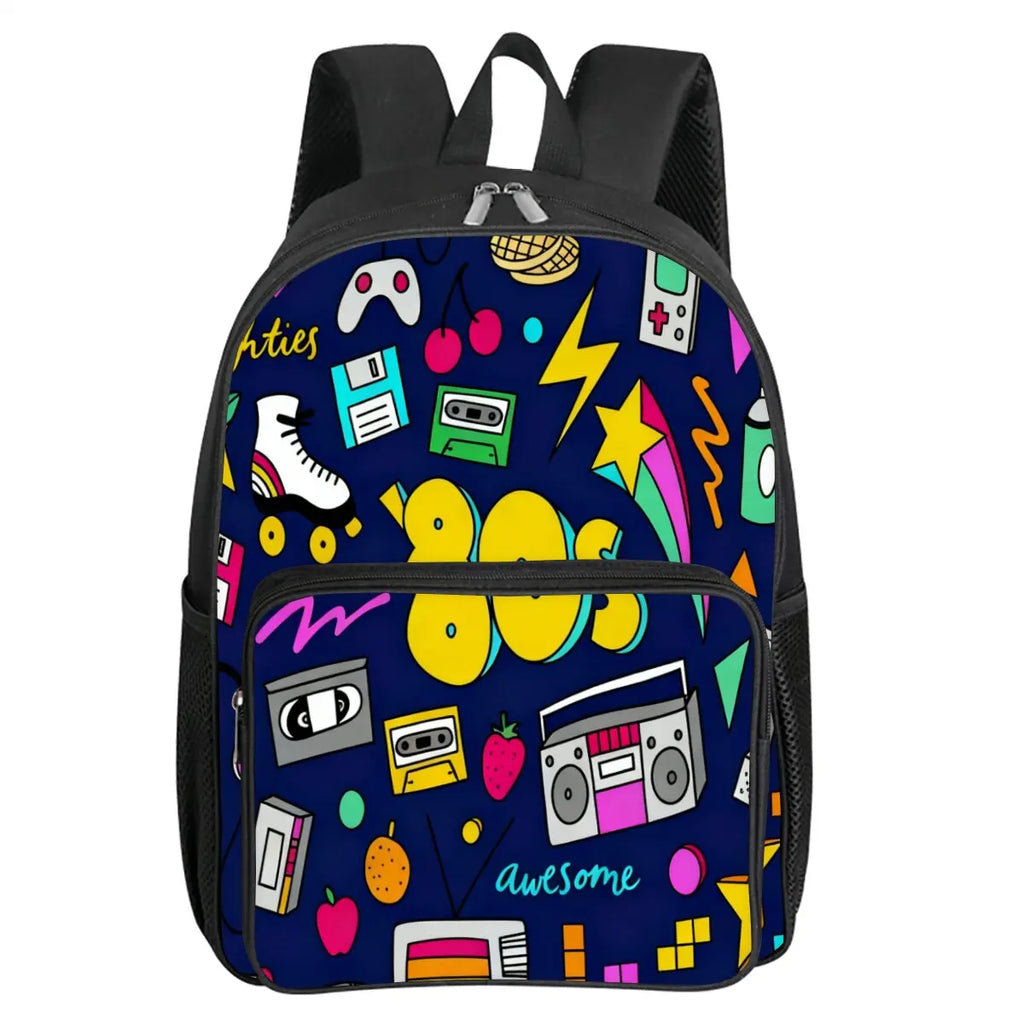 Mochila Retro Cassette - Morral Escolar Diseño Vintage 2D