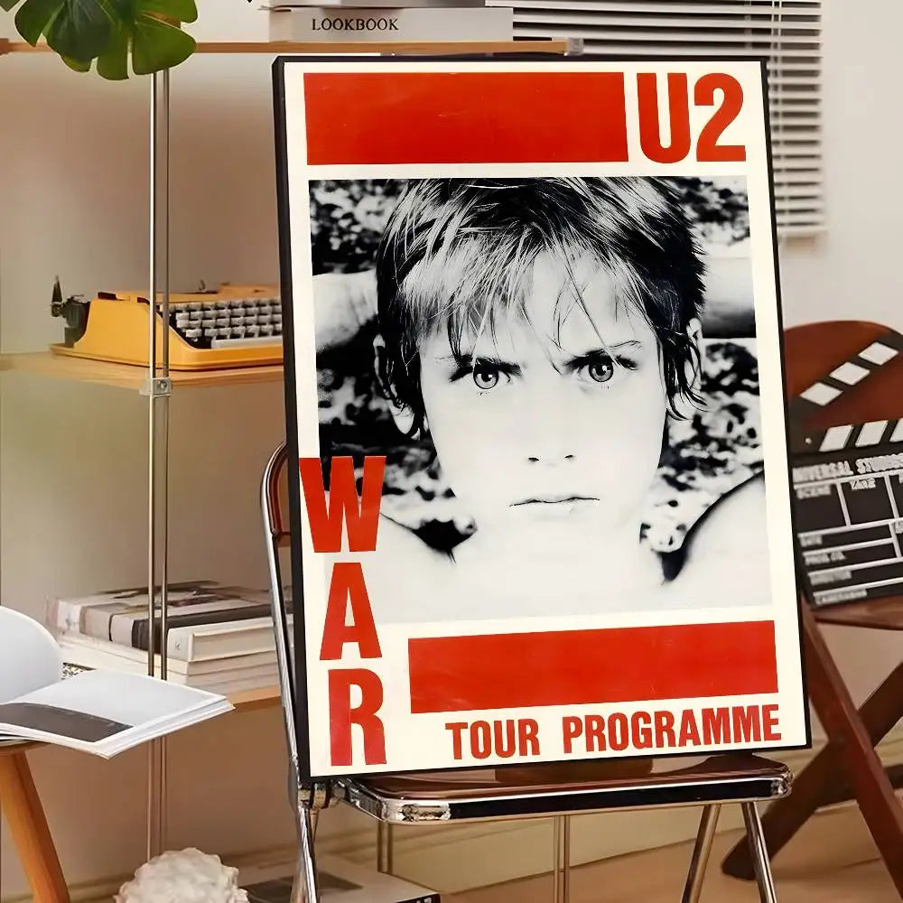 Póster Artístico U2 - Cuadro Canvas Rock Band Retro