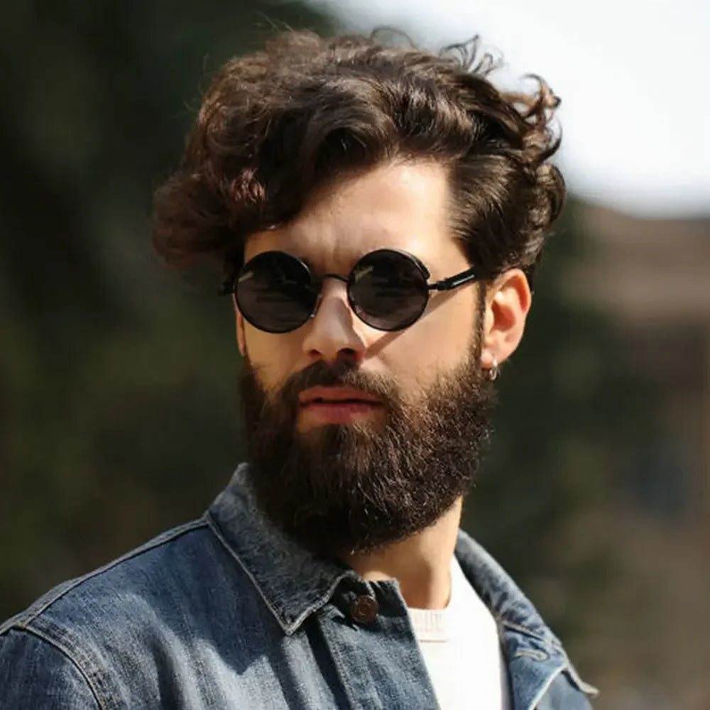 Gafas de Sol Steampunk Redondas Metal - Estilo Retro Industrial