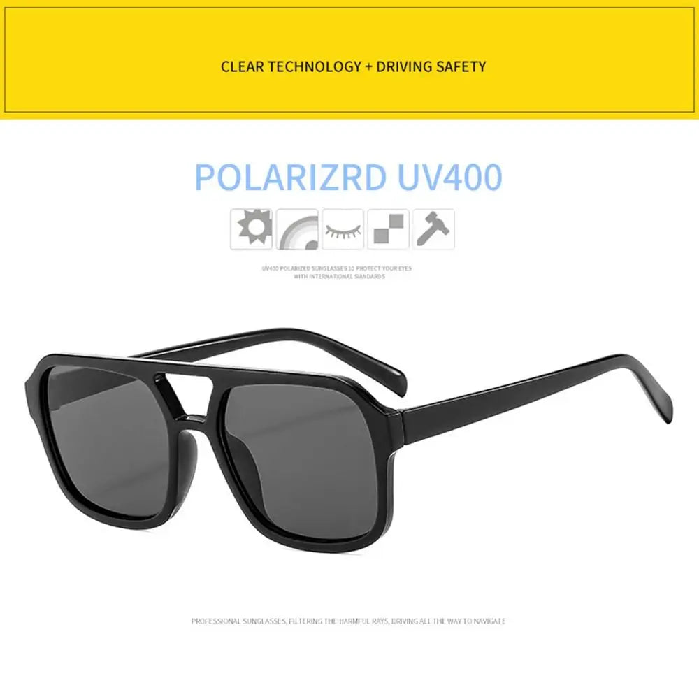 Gafas de Sol Cuadradas Aviador Retro 70s - Marco Grande Estilo Vintage