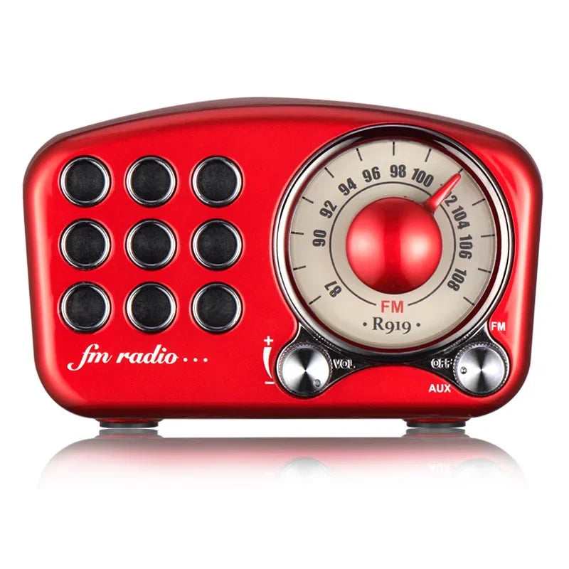 Radio Retro Bluetooth Speaker Walnut Wooden FM Radio With Old Fashioned Classic Style Support TF Card & MP3 Player Loud Volume