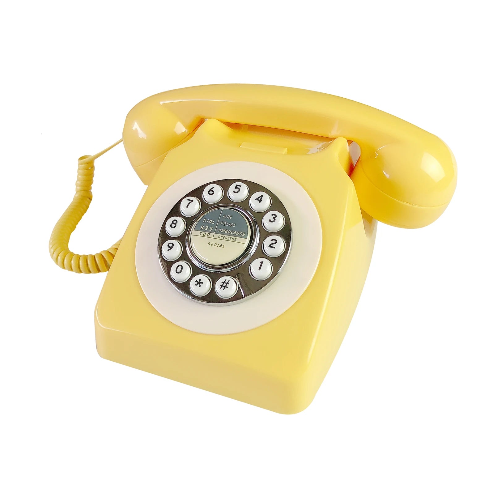 Teléfono Retro Azul con Cable - Estilo Europeo Vintage Años 60