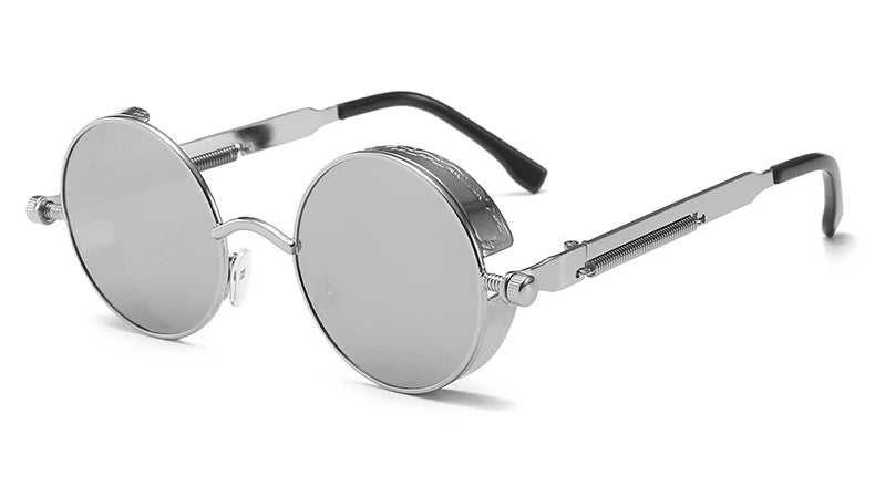 Gafas de Sol Steampunk Redondas Metal - Estilo Retro Industrial