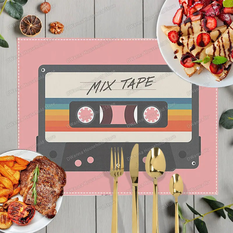 Individuales Retro Cassette - Mantel Decorativo Vintage
