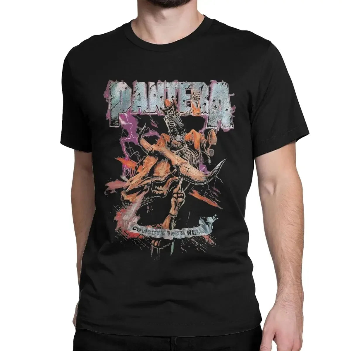 Camiseta Pantera Póster - Heavy Metal Band Oversize Algodón