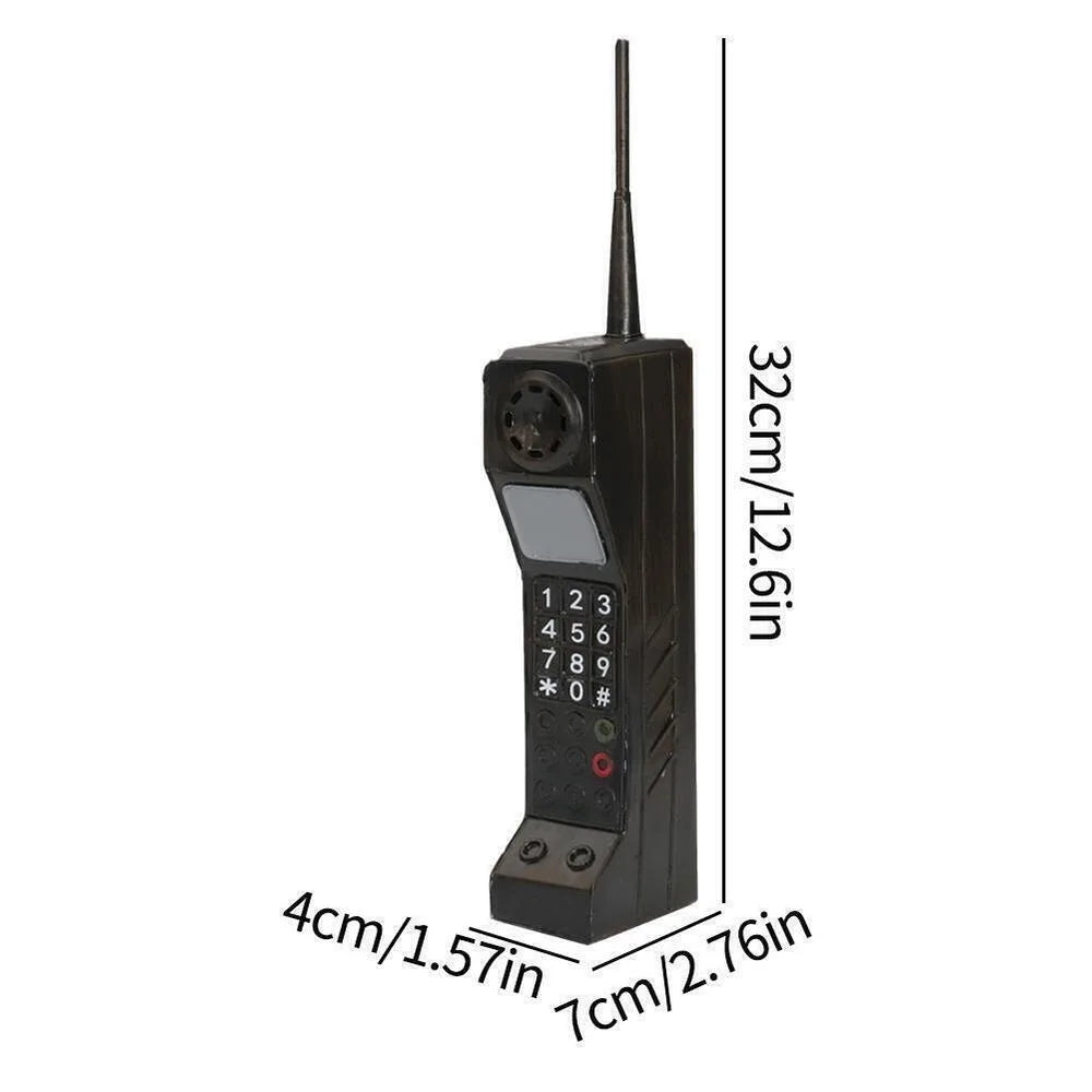 Retro Mobile Brick Phone Model 80'S 90'S Old Classic Design Telephone Model Old-Fashioned Metal Vintage