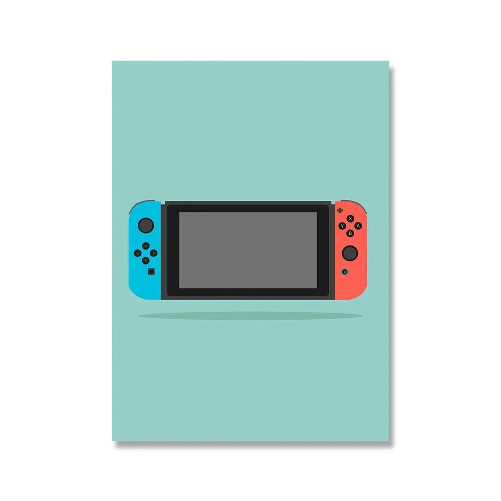 Cuadro Abstracto Control de Videojuegos - Arte Moderno Gamer