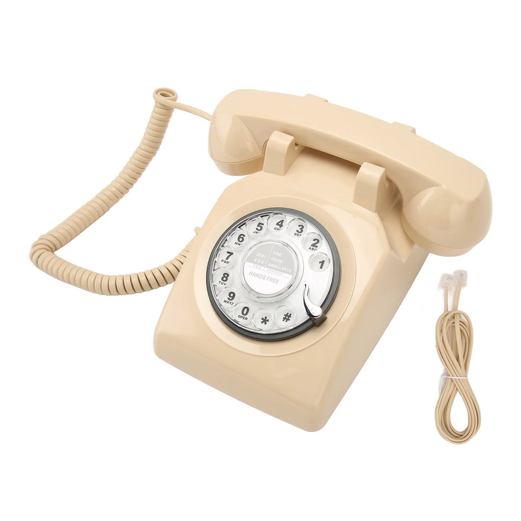 Retro Rotating Phone Old Fashioned Vintage Landline Phone With Mechanical Ringer Speaker For Household Office Hotel