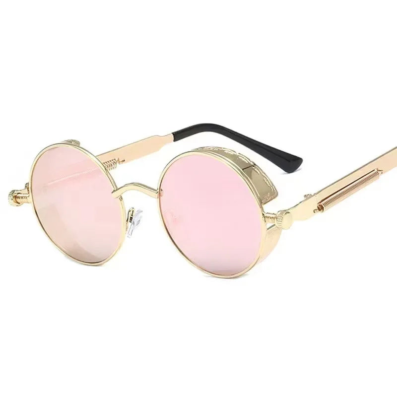 Gafas de Sol Retro Punk Redondas - Protección UV400 Estilo Vintage