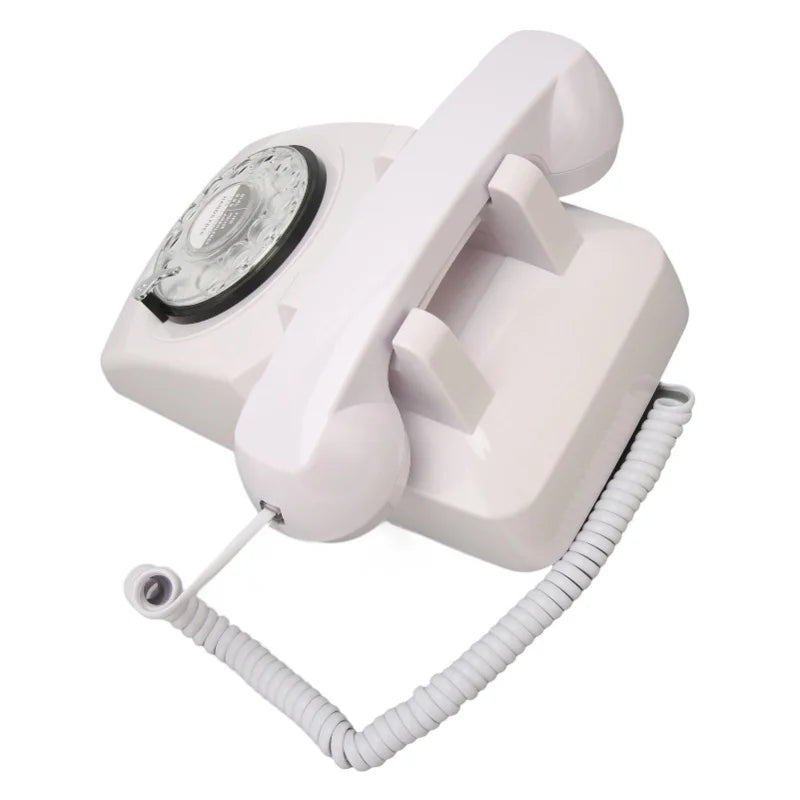Retro Rotating Phone Old Fashioned Vintage Landline Phone With Mechanical Ringer Speaker For Household Office Hotel