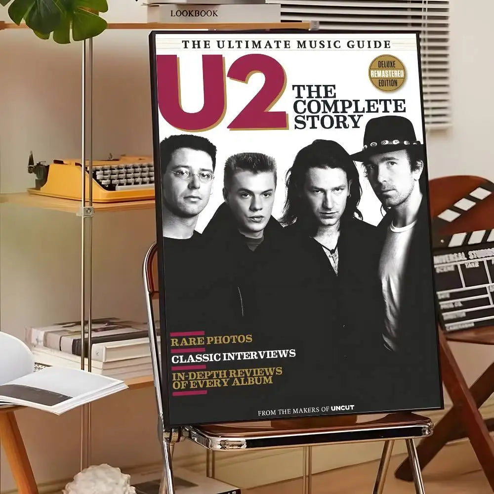Póster Artístico U2 - Cuadro Canvas Rock Band Retro
