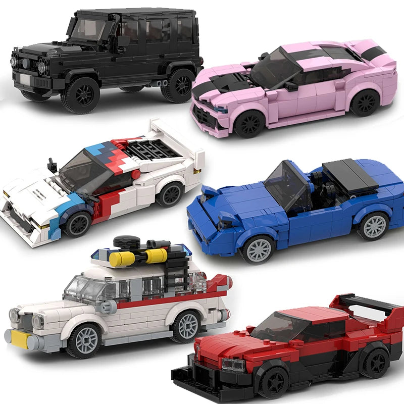 Auto Campeón MOC Rally - Bloques de Construcción Super Car Retro