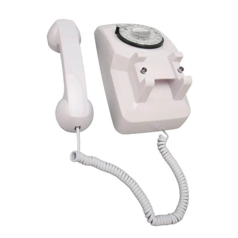 Retro Rotating Phone Old Fashioned Vintage Landline Phone With Mechanical Ringer Speaker For Household Office Hotel