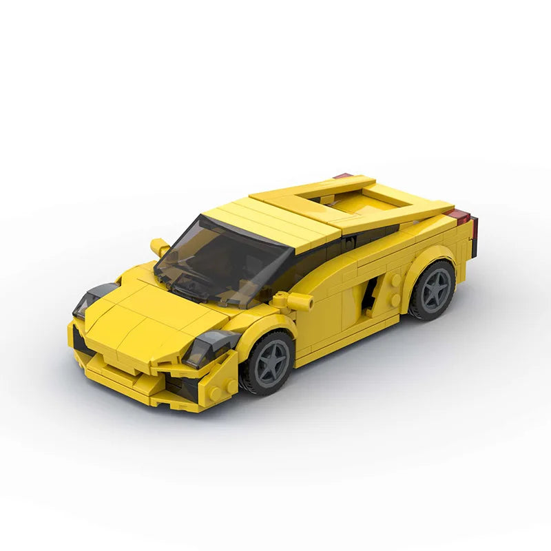 Auto Campeón MOC Rally - Bloques de Construcción Super Car Retro