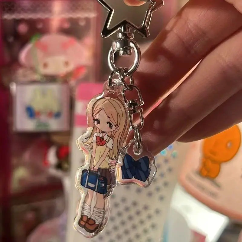 New Y2k Singer Girl Figurine Key Chain Project Anime Peripherals Cute Cartoon Originality Delicate Schoolbag Pendant Cute Gift